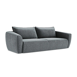 makamii Canapé d’angle 2 places gauche convertible en tissu texturé - LILO