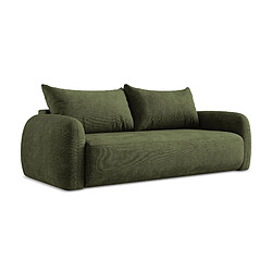 makamii Canapé 3 places convertible en tissu chenille - HALE