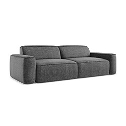 makamii Canapé d'angle droit convertible en tissu chenille - LEILA