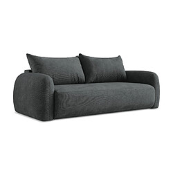 makamii Canapé 3 places convertible en tissu chenille - HALE