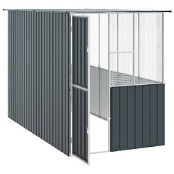 vidaXL Cage pour oiseaux Anthracite 165 x 318 x 200 cm Acier galvanisé
