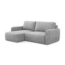 makamii Canapé 3 places convertible en tissu chenille - LEILA