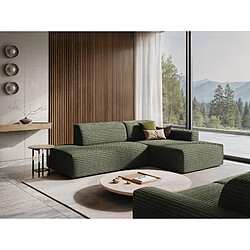 makamii Lit rembourré avec rangement en Chenille - HANALE