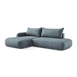 makamii Canapé d'angle 2,5 places modulaire gauche en tissu chenille - OMAO