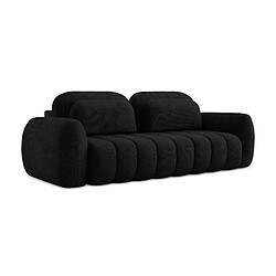 makamii Canapé 3 places convertible en tissu chenille - PELE