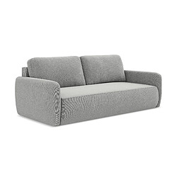 makamii Canapé d'angle 2,5 places modulaire droit en tissu texturé - OMAO