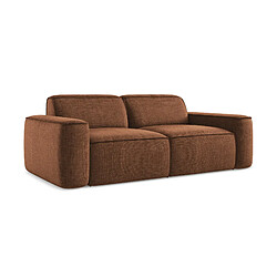makamii Canapé d'angle 3 places modulaire droit en tissu chenille - OMAO