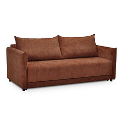 makamii Canapé d'angle 2,5 places modulaire gauche en tissu chenille - OMAO