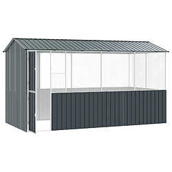 vidaXL Cage pour oiseaux Anthracite 410 x 210 x 230 cm Acier galvanisé