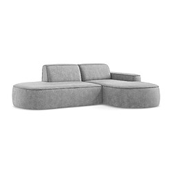 makamii Canapé d'angle 3 places modulaire gauche en tissu texturé - OMAO