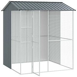 Avis vidaXL Cage pour oiseaux Anthracite 215 x 210 x 247 cm Acier galvanisé