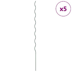 Avis vidaXL Soutien de plante 5 pcs Vert 170 x 0,6 x 0,6 cm Acier