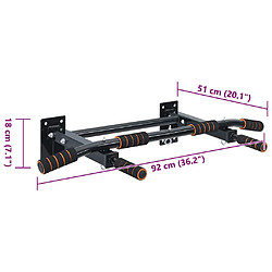 VidaXL Barre de traction Noir et Rouge 92 x 51 x 18 cm pas cher