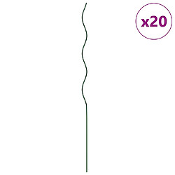 Avis vidaXL Soutien de plante 20 pcs Vert 110 x 0.6 x 0.6 cm Acier