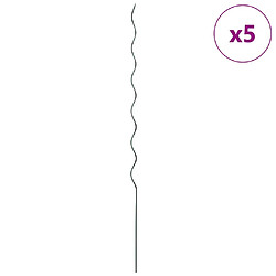 Avis vidaXL Soutien de plante 5 pcs Vert 150 x 0,6 x 0,6 cm Acier
