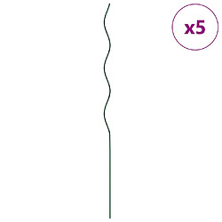 Avis vidaXL Soutien de plante 5 pcs Vert 110 x 0.6 x 0.6 cm Acier