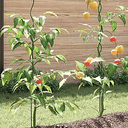 Acheter vidaXL Soutien de plante 5 pcs Vert 170 x 0,6 x 0,6 cm Acier