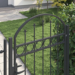 Avis vidaXL Porte de Clôture ASSEN 100 x 175 cm Acier enduit de poudre Gris