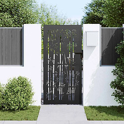 Avis vidaXL Porte de Jardin 85 x 175 cm Acier peint par poudre Noir