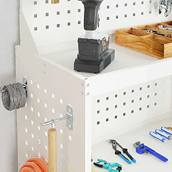 Acheter vidaXL Chariot à outils Blanc 65 x 35 x 111 cm Acier laminé à froid