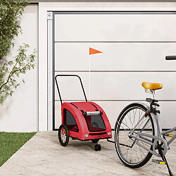 vidaXL Remorque de vélo pour animaux de compagnie rouge