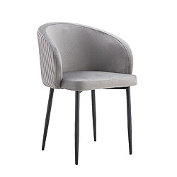 Homy France Lot de 2 chaise CARLITA Gold avec Accoudoirs 44,5x50x80 cm