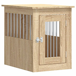 vidaXL Meuble de cage pour chiens chêne sonoma 45x62x59 cm