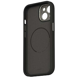 Moshi Coque MagSafe pour iPhone 15 Plus en Cuir Napa Ultra Renforcé Noir