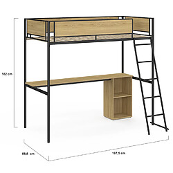 Acheter Idmarket Lit mezzanine simple DETROIT