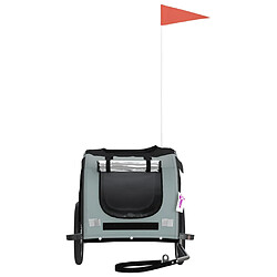 Acheter vidaXL Remorque de vélo pour animaux de compagnie noir et gris