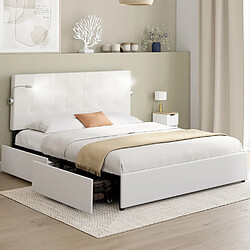 Idmarket LIT DOUBLE MAEL 140X190CM BL