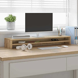 Avis vidaXL Support d'écran Chêne artisanal 100 x 24 x 13 cm Bois d'ingénierie
