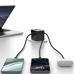 Acheter Usams Chargeur Secteur 2 USB-A / USB-C 25W Compatible AU / UK / US / EU / CHINE Noir