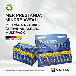 Avis Batteries Varta alkalina longlife power aa - lr06 1,5 V AA LR06 (24 Pièces) (24 Unités)