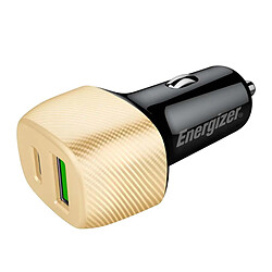 ENERGIZER Chargeur Allume-Cigare USB-C / USB-A PD 38W QC 3.0 Modèle Ultimate Dorée 