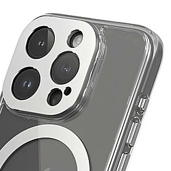 Moshi Coque MagSafe pour iPhone 15 Pro iGlaze avec Protection Caméra Antichoc Argent