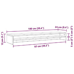 vidaXL Support d'écran Chêne artisanal 100 x 24 x 13 cm Bois d'ingénierie pas cher