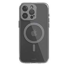 Moshi Coque MagSafe pour iPhone 15 Pro Max iGlaze avec Protection Caméra Antichoc Gris