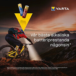 Batteries Varta alkalina longlife power aa - lr06 1,5 V AA LR06 (24 Pièces) (24 Unités) pas cher