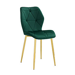 Homy France Lot de 4 chaises COQUILLAGE Gold 46x58,5x87 cm