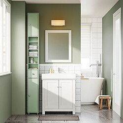 Acheter Sobuy Armoire Étroite pour Salle de Bain avec Tiroir, Vert, 20x20x180 cm, BZR34-II-GR