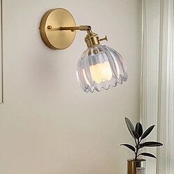 STOEX 2PCS Applique Murale Rétro, Abat-Jour En Verre, Angle Réglable