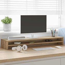 vidaXL Support d'écran Chêne artisanal 100 x 24 x 13 cm Bois d'ingénierie 