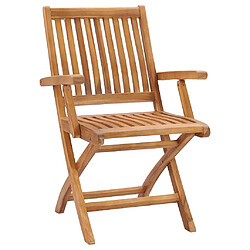 Avis vidaXL Chaises pliables de jardin avec coussins lot de 8 Teck solide