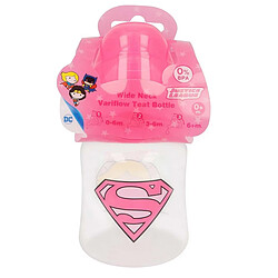 Dc Comics Superman Biberon pour Bébé 150ml Supergirl avec Tétine en Silicone sans BPA Rose pas cher