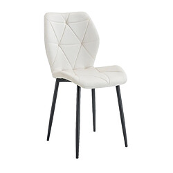 Homy France Chaise COQUILLAGE Pied Métal Noir 46x58,5x87 cm