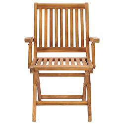 Acheter vidaXL Chaises pliables de jardin avec coussins lot de 8 Teck solide