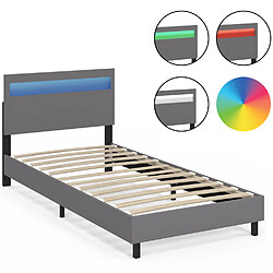 Avis Idmarket LIT SIMPLE NEO 90 x 190 GRIS