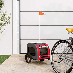 vidaXL Remorque de vélo pour animaux de compagnie rouge et gris