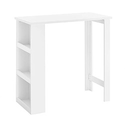 SoBuy Table de Bar Blanche pour Petits Espaces, Cuisine, Salon, Bureau